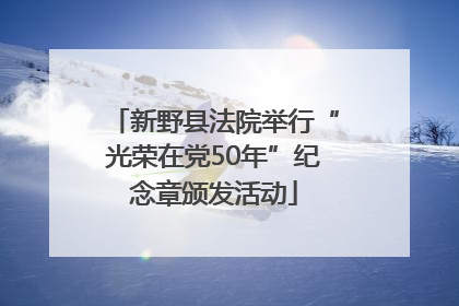 新野县法院举行“光荣在党50年”纪念章颁发活动