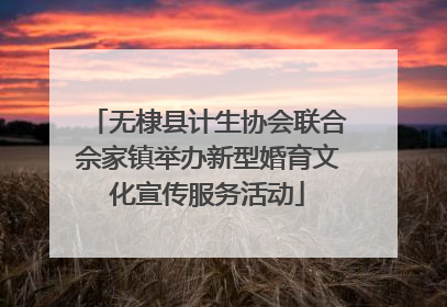 无棣县计生协会联合佘家镇举办新型婚育文化宣传服务活动