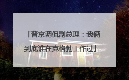 普京调侃副总理：我俩到底谁在克格勃工作过