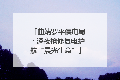 曲靖罗平供电局：深夜抢修复电护航“晨光生意”