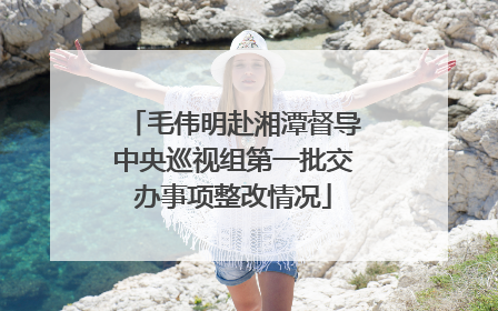 毛伟明赴湘潭督导中央巡视组第一批交办事项整改情况