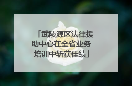 武陵源区法律援助中心在全省业务培训中斩获佳绩