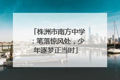 株洲市南方中学：笔落惊风处，少年逐梦正当时