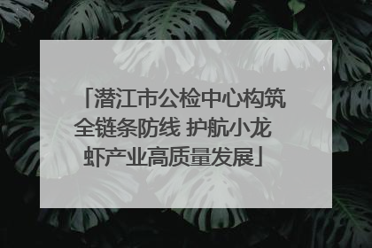 潜江市公检中心构筑全链条防线 护航小龙虾产业高质量发展