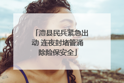 澧县民兵紧急出动 连夜封堵管涌除险保安全