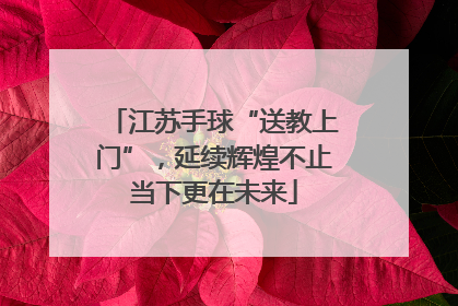 江苏手球“送教上门”，延续辉煌不止当下更在未来