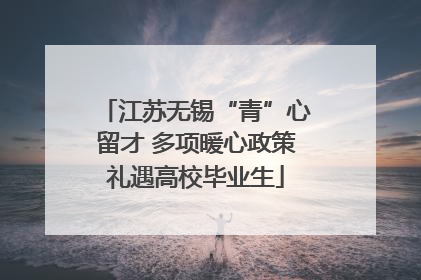 江苏无锡“青”心留才 多项暖心政策礼遇高校毕业生