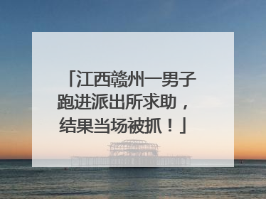 江西赣州一男子跑进派出所求助，结果当场被抓！