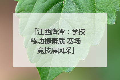 江西鹰潭：学技练功提素质 赛场竞技展风采