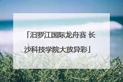 汨罗江国际龙舟赛 长沙科技学院大放异彩