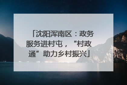 沈阳浑南区：政务服务进村屯，“村政通”助力乡村振兴