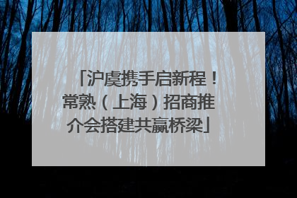 沪虞携手启新程！常熟（上海）招商推介会搭建共赢桥梁