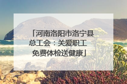 河南洛阳市洛宁县总工会：关爱职工 免费体检送健康