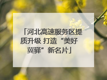 河北高速服务区提质升级 打造“美好冀驿”新名片
