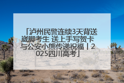 泸州民警连续3天背送崴脚考生 送上手写贺卡与公安小熊传递祝福丨2025四川高考
