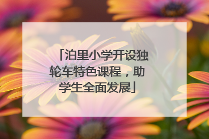泊里小学开设独轮车特色课程，助学生全面发展
