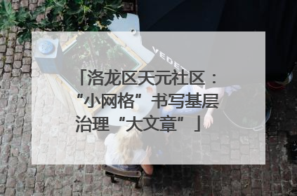 洛龙区天元社区：“小网格”书写基层治理“大文章”