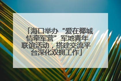 海口举办“爱在椰城 情牵军营”军地青年联谊活动，搭建交流平台深化双拥工作