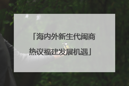 海内外新生代闽商热议福建发展机遇