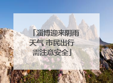 淄博迎来阴雨天气 市民出行需注意安全