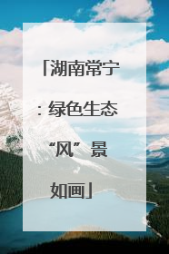 湖南常宁：绿色生态 “风”景如画
