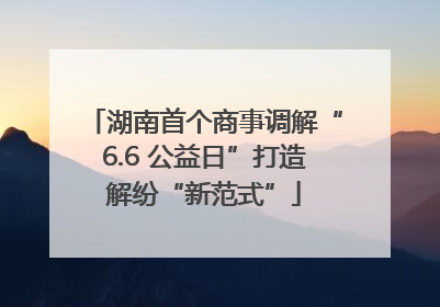 湖南首个商事调解“6.6 公益日”打造解纷“新范式”