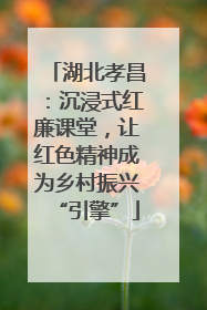湖北孝昌：沉浸式红廉课堂，让红色精神成为乡村振兴“引擎”