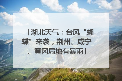 湖北天气：台风“蝴蝶”来袭，荆州、咸宁、黄冈局地有暴雨