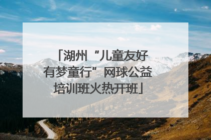 湖州“儿童友好 有梦童行”网球公益培训班火热开班