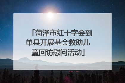 菏泽市红十字会到单县开展基金救助儿童回访慰问活动