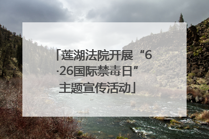 莲湖法院开展“6·26国际禁毒日”主题宣传活动