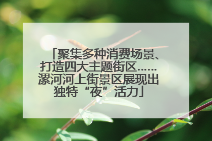 聚集多种消费场景、打造四大主题街区……漯河河上街景区展现出独特“夜”活力