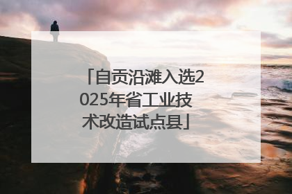 自贡沿滩入选2025年省工业技术改造试点县