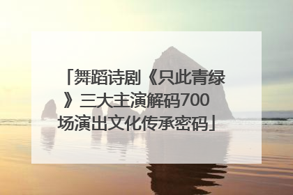 舞蹈诗剧《只此青绿》三大主演解码700场演出文化传承密码