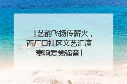 艺韵飞扬传薪火，西厂口社区文艺汇演奏响爱党强音