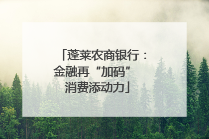 蓬莱农商银行：金融再“加码” 消费添动力