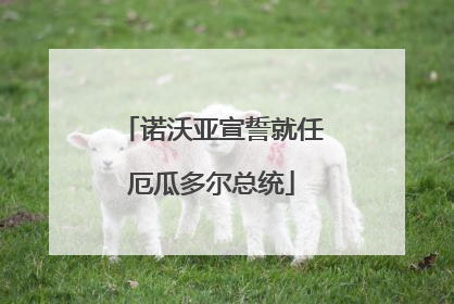 诺沃亚宣誓就任厄瓜多尔总统