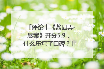 评论丨《酱园弄·悬案》开分5.9，什么压垮了口碑？