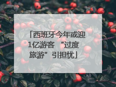 西班牙今年或迎1亿游客 “过度旅游”引担忧
