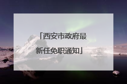西安市政府最新任免职通知
