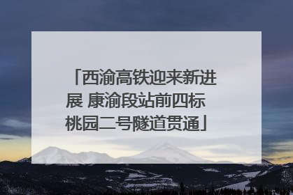 西渝高铁迎来新进展 康渝段站前四标桃园二号隧道贯通