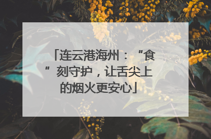 连云港海州：“食”刻守护，让舌尖上的烟火更安心