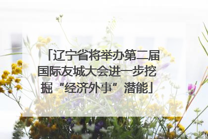辽宁省将举办第二届国际友城大会进一步挖掘“经济外事”潜能