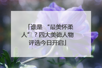 谁是 “最美怀柔人”？四大美德人物评选今日开启
