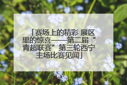 赛场上的精彩 展区里的惊喜——第二届“青超联赛”第三轮西宁主场比赛见闻