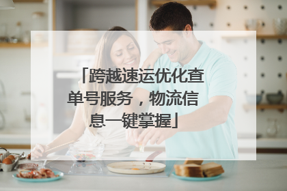 跨越速运优化查单号服务，物流信息一键掌握