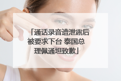 通话录音遭泄露后被要求下台 泰国总理佩通坦致歉