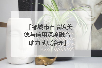 邹城市石墙镇美德与信用深度融合助力基层治理