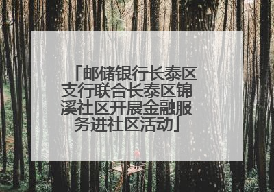 邮储银行长泰区支行联合长泰区锦溪社区开展金融服务进社区活动