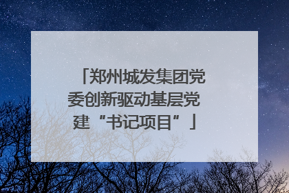 郑州城发集团党委创新驱动基层党建“书记项目”